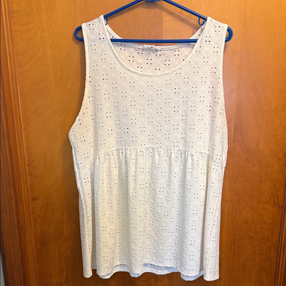 Babydoll eyelet tank